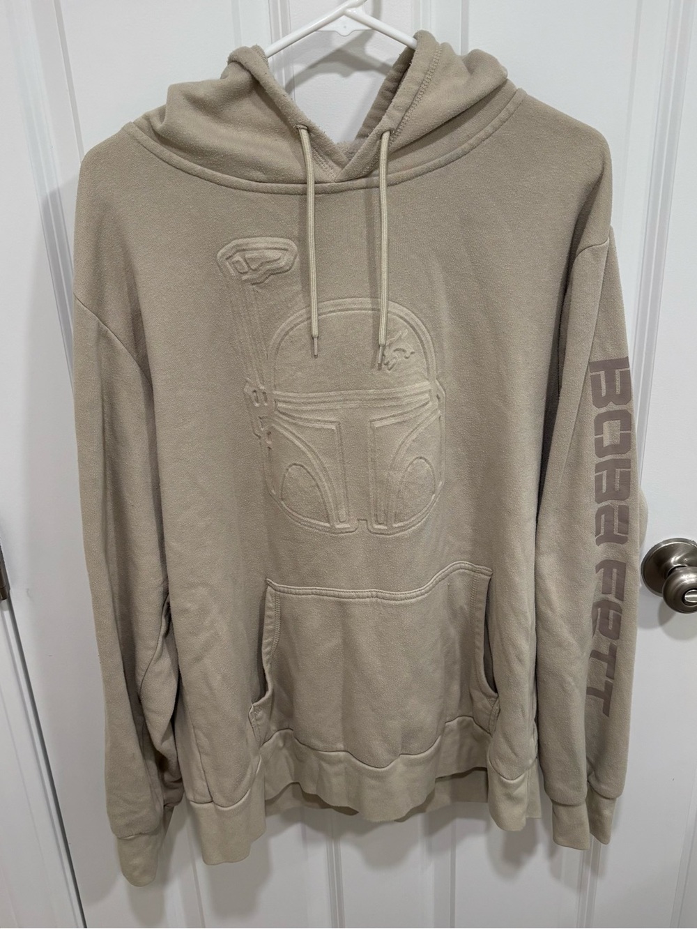 Star Wars Boba Fett Desert Sand Pullover Sweatshirt Hoodie Mens U.S. Large